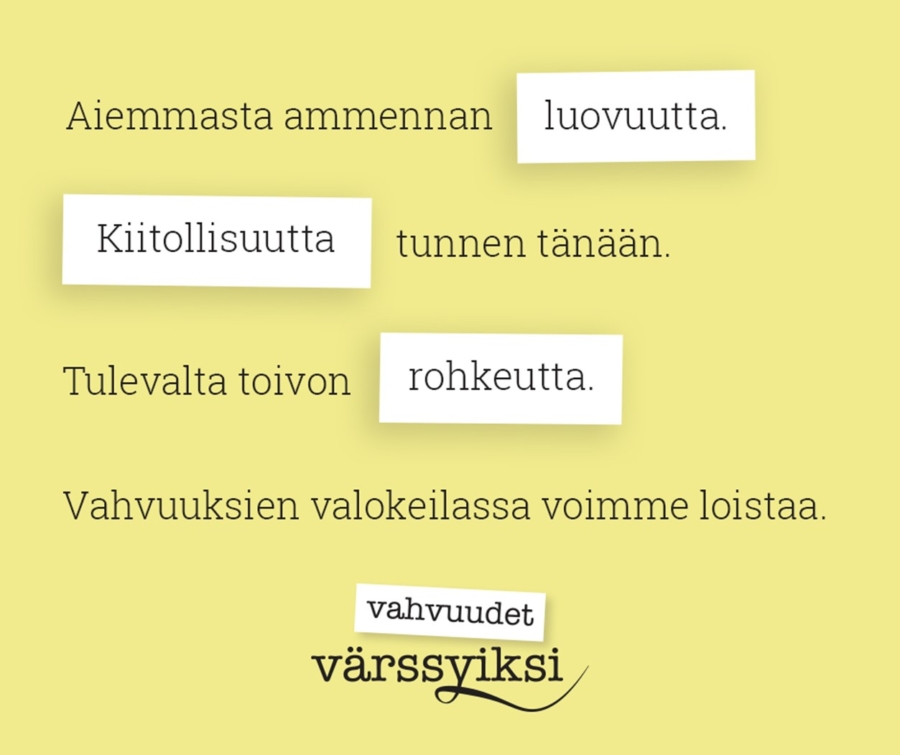 Tee oma vahvuusvärssysi