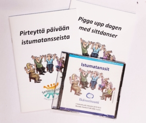 Pirteyttä päivään istumatansseista - Pigga upp dagen med seniordanser CD-levy ja ohjevihko