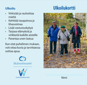 Ulkoiluystäväkortti 10 kpl:een nippu